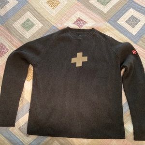 Rare Vintage Victoinox Swiss Army Knife XL Dark Gray Sweater